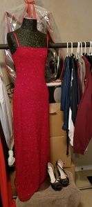 Red party dress